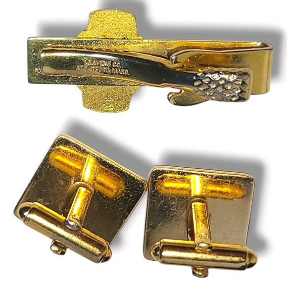 Vintage National Rifle Association NRA Life Member Cufflinks & Tie Clip Set - Picture 5 of 9